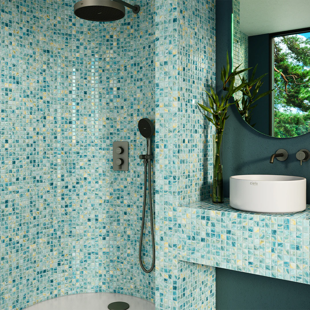 Breeze Lagoon, 1.5" x 1.5" - Glass Tile - Image 3
