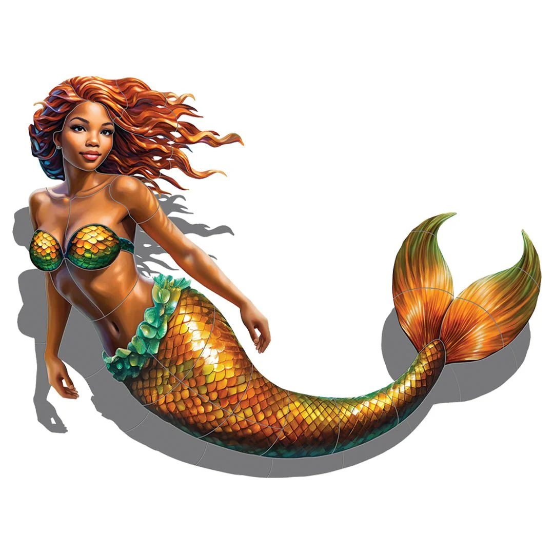 Bronze Mermaid w/ Shadow - Pool Mosaic