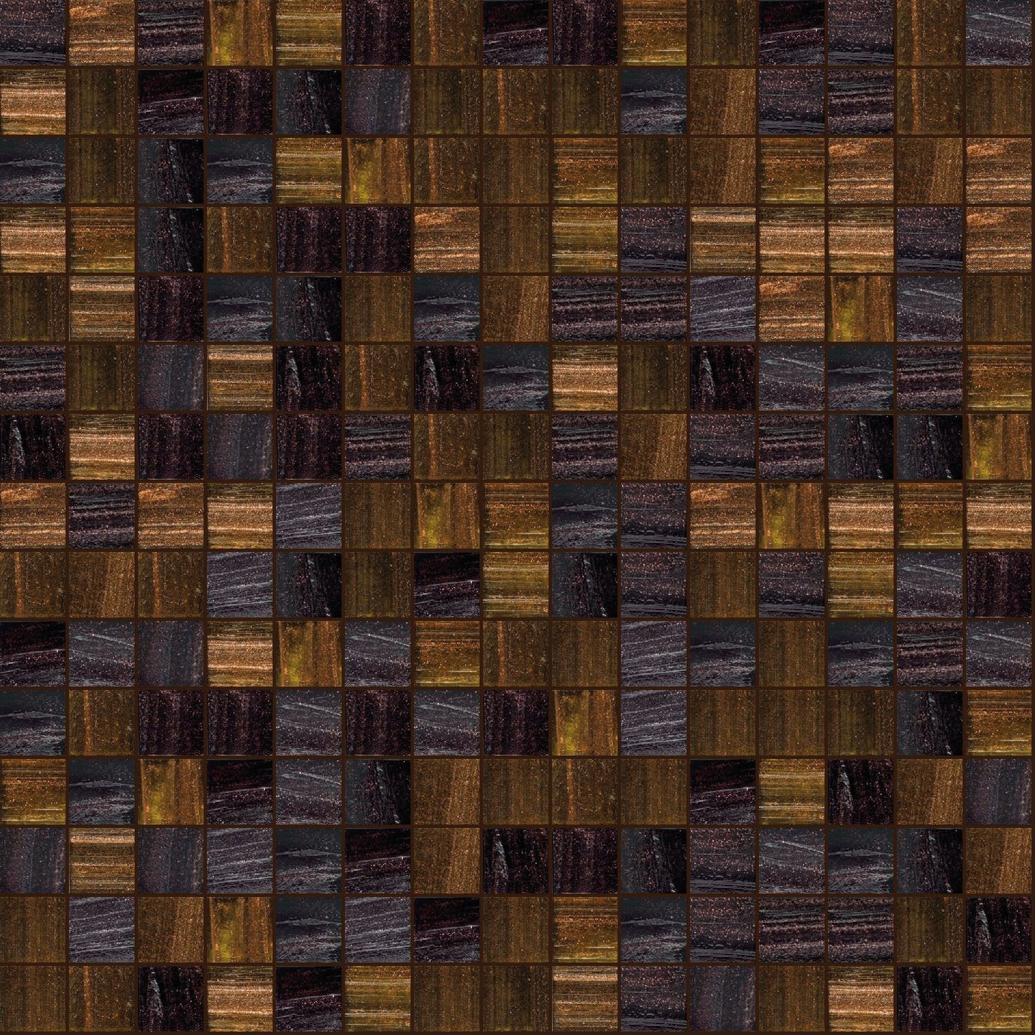 Browny, 3/4" x 3/4" - Glass Tile