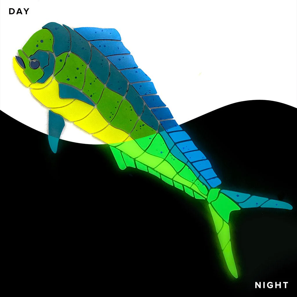 Bull Mahi, Left - Glow in the Dark Pool Mosaic