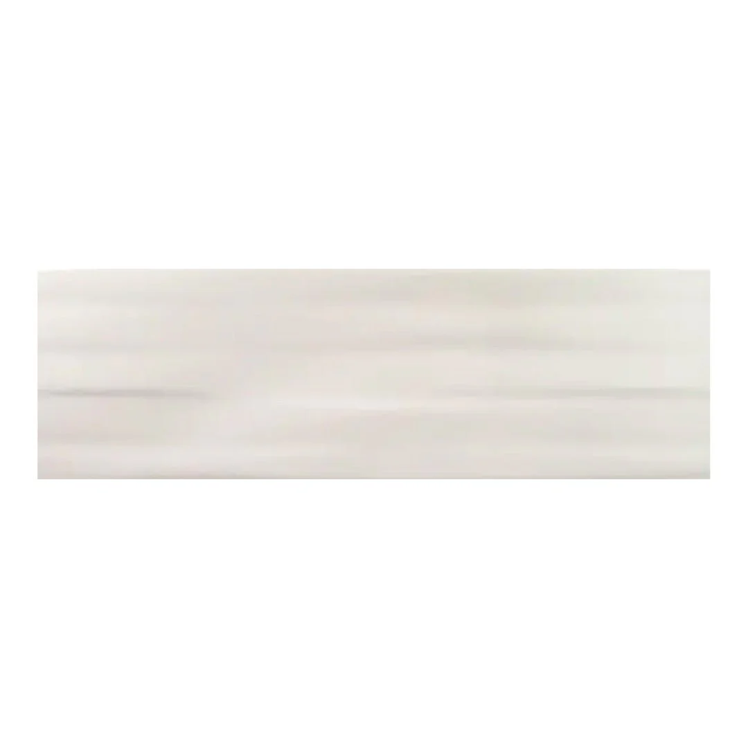 Buteo Cream Glossy Tide Deco, 5" x 16" - Ceramic Tile