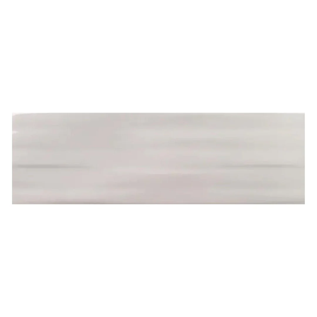 Buteo Gray Glossy Tide Deco, 5" x 16" - Ceramic Tile