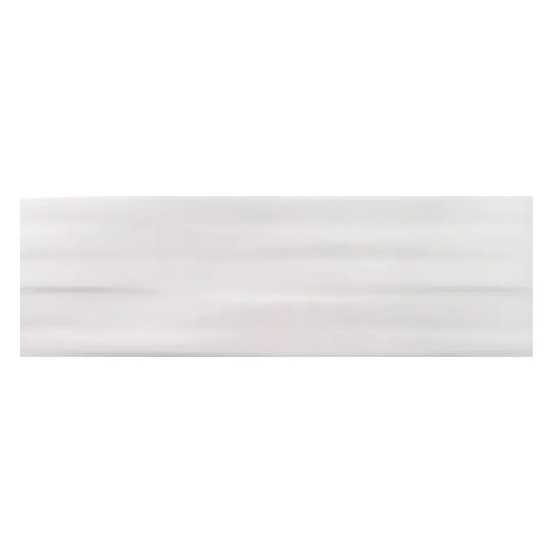 Buteo White Glossy Tide Deco, 5" x 16" - Ceramic Tile