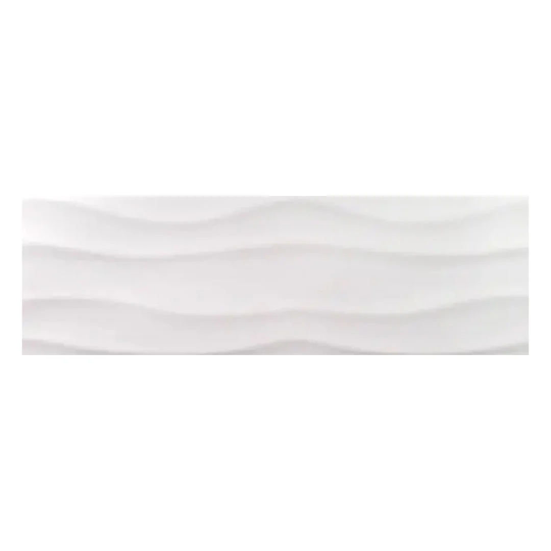 Buteo White Matte Surge Deco, 5" x 16" - Ceramic Tile