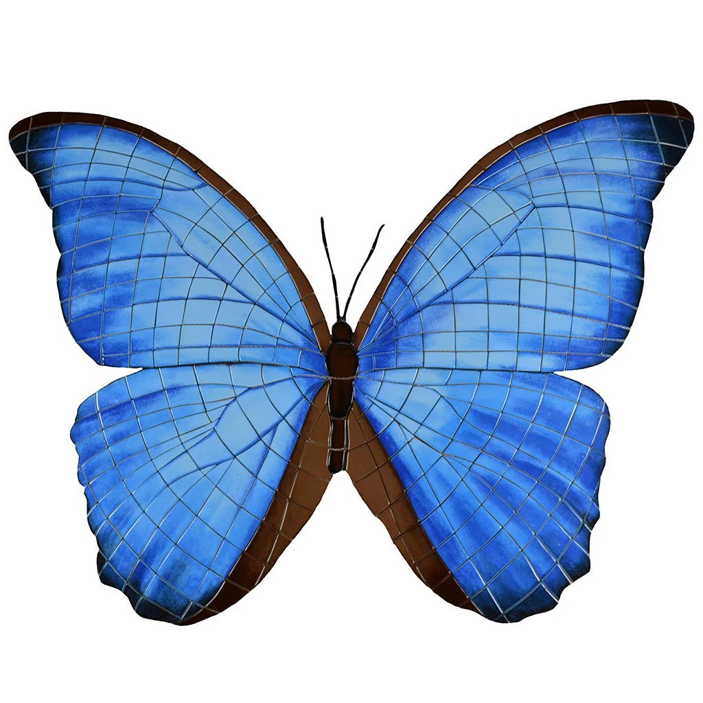 Butterfly, Electric Blue (Special Order) - Pool Mosaic
