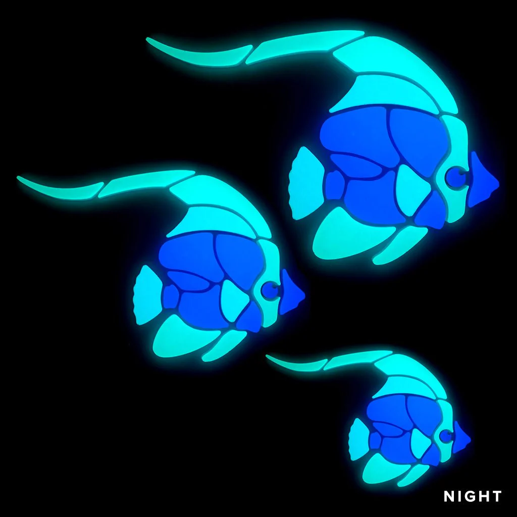 Butterfly Fish Family - Glow in the Dark Pool Mosaics - Image 2