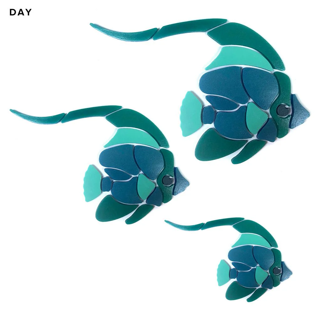 Butterfly Fish Family - Glow in the Dark Pool Mosaics - Image 3