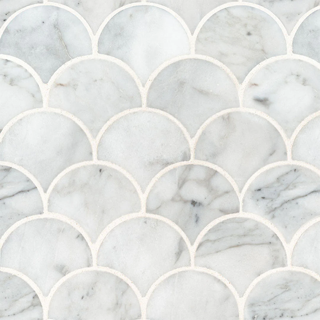 Calacatta Cressa Blanco Scallop - Stone Tile
