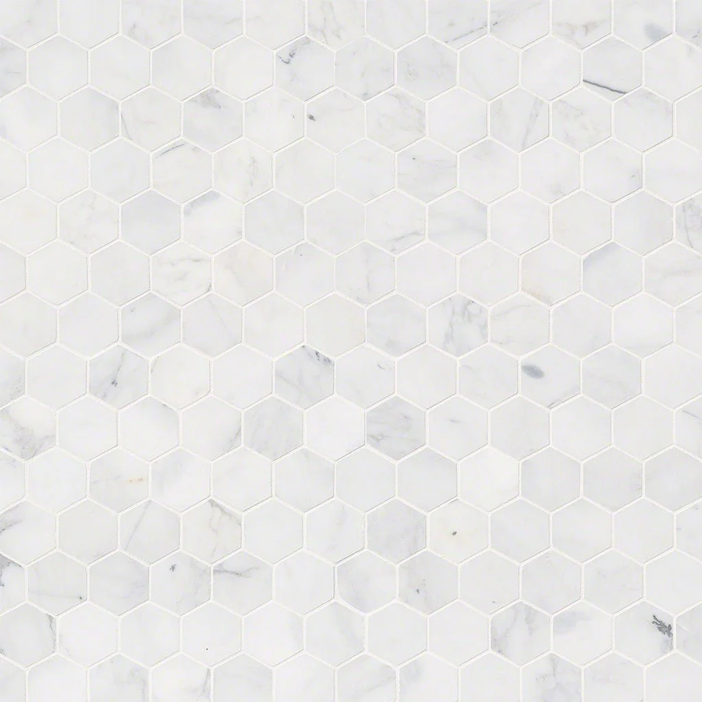 Calacatta Cressa, Hexagon Mosaic - Stone Tile