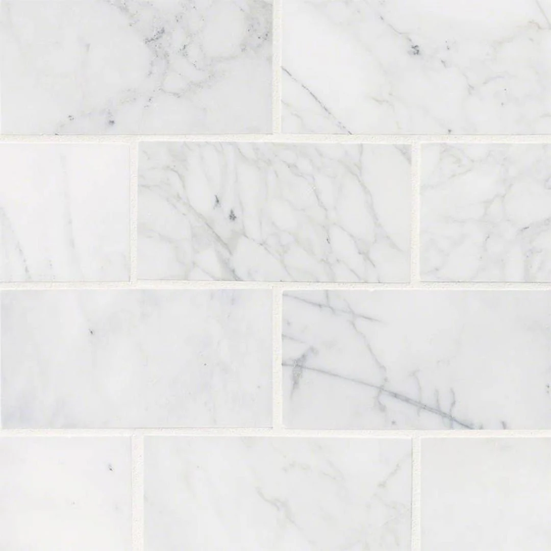 Calacatta Cressa White Subway, 3" x 6" - Stone Tile