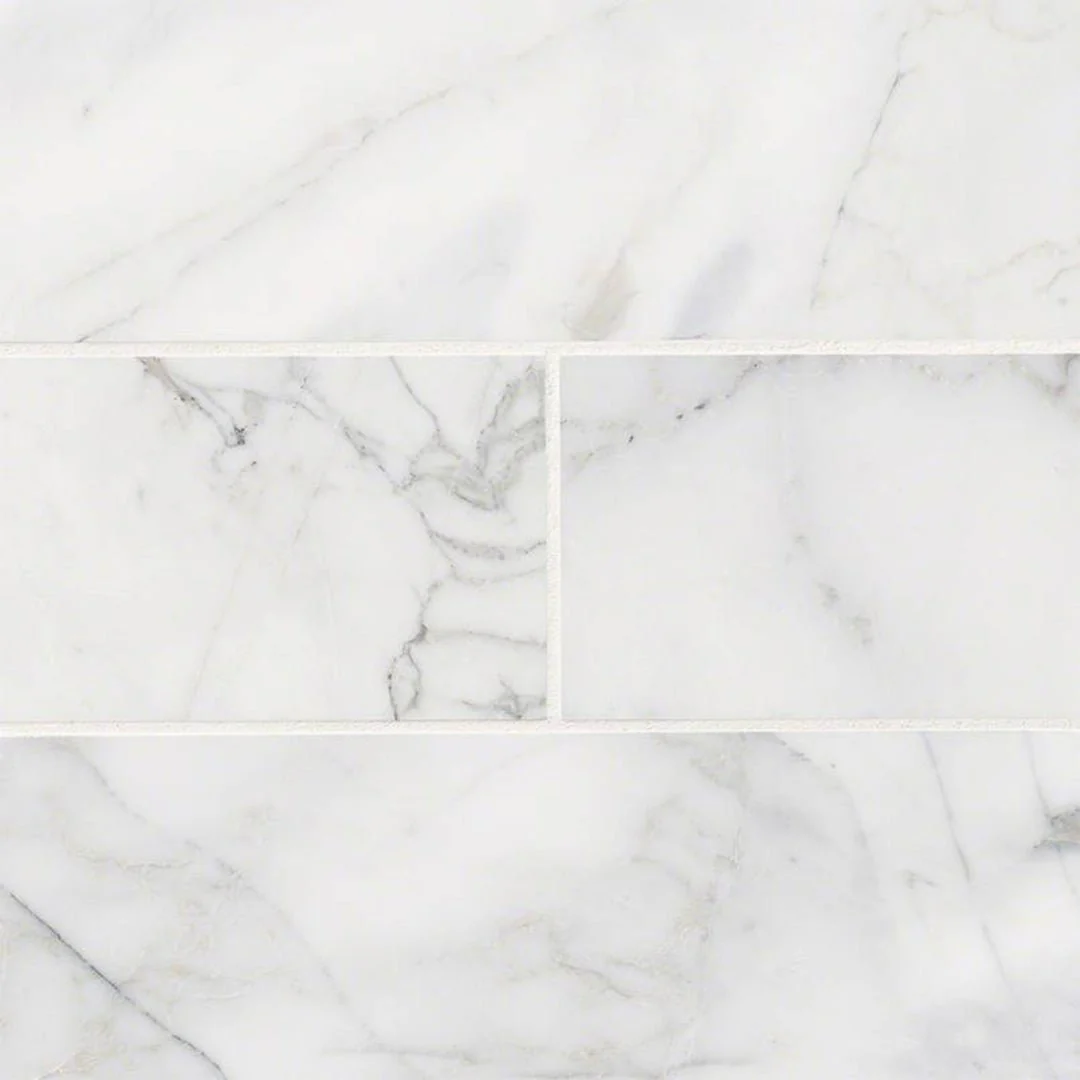 Calacatta Cressa White Subway, 4" x 12" - Stone Tile
