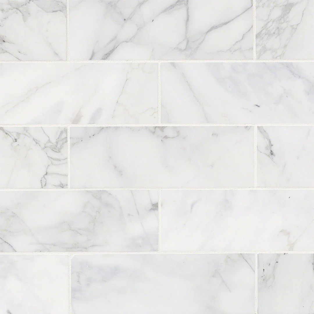 Calacatta Cressa White Subway, 4" x 12" - Stone Tile - Image 3