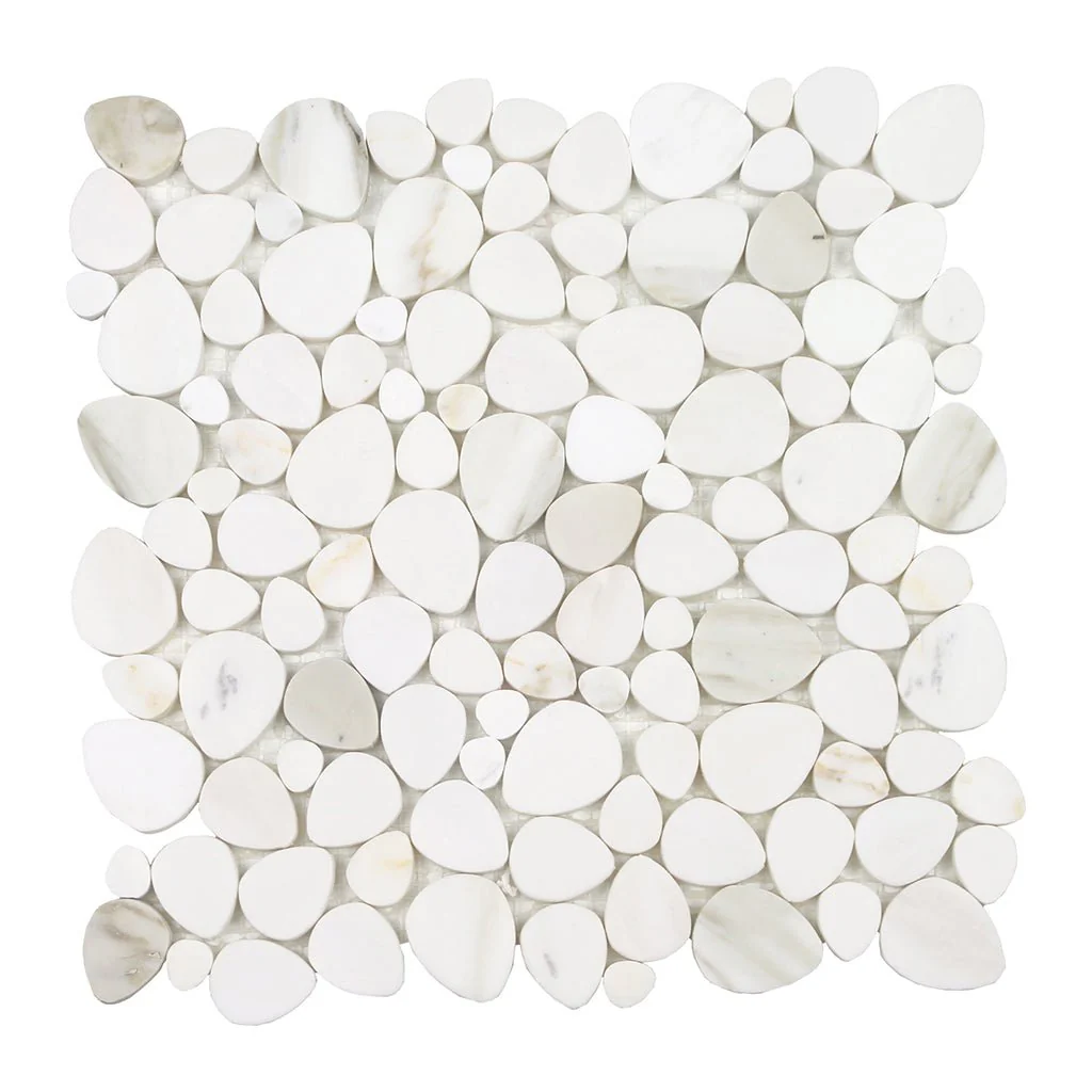 Calacatta Gold Italian White - Shaved Pebble Tile