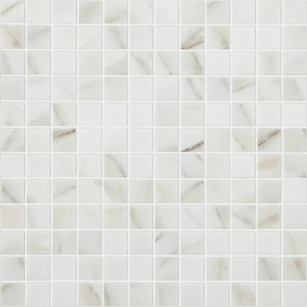Calacatta MT 4302, 1" x 1" - Glass Tile