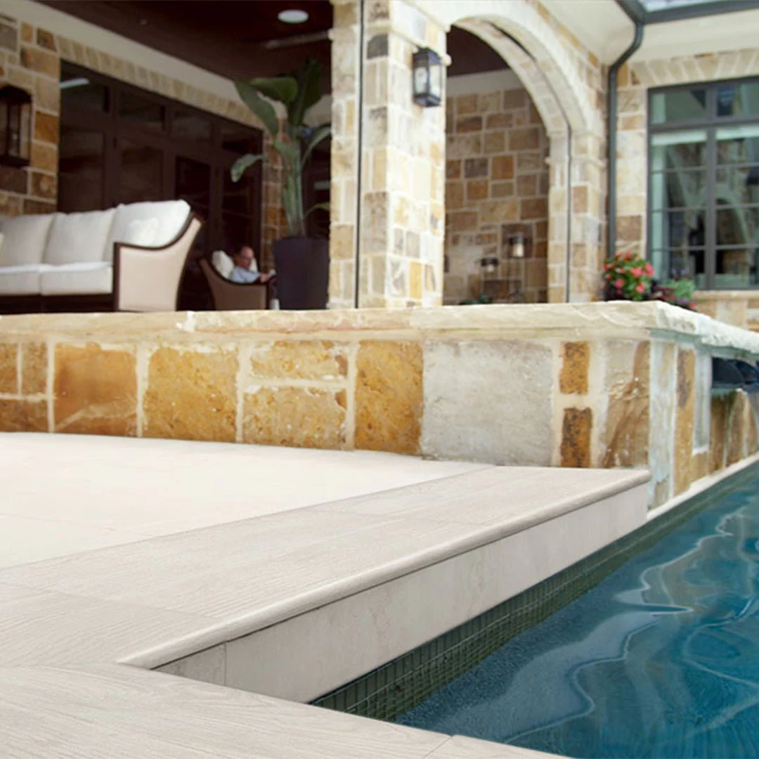 Caldera Blanca, 13" x 24" - 2CM Porcelain Pool Coping - Image 2