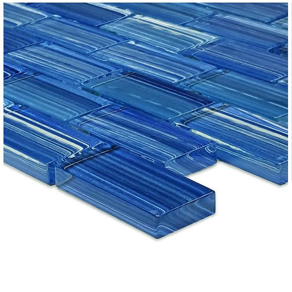 Caribbean Blue, 1" x 2" - Glass Tile - Image 2