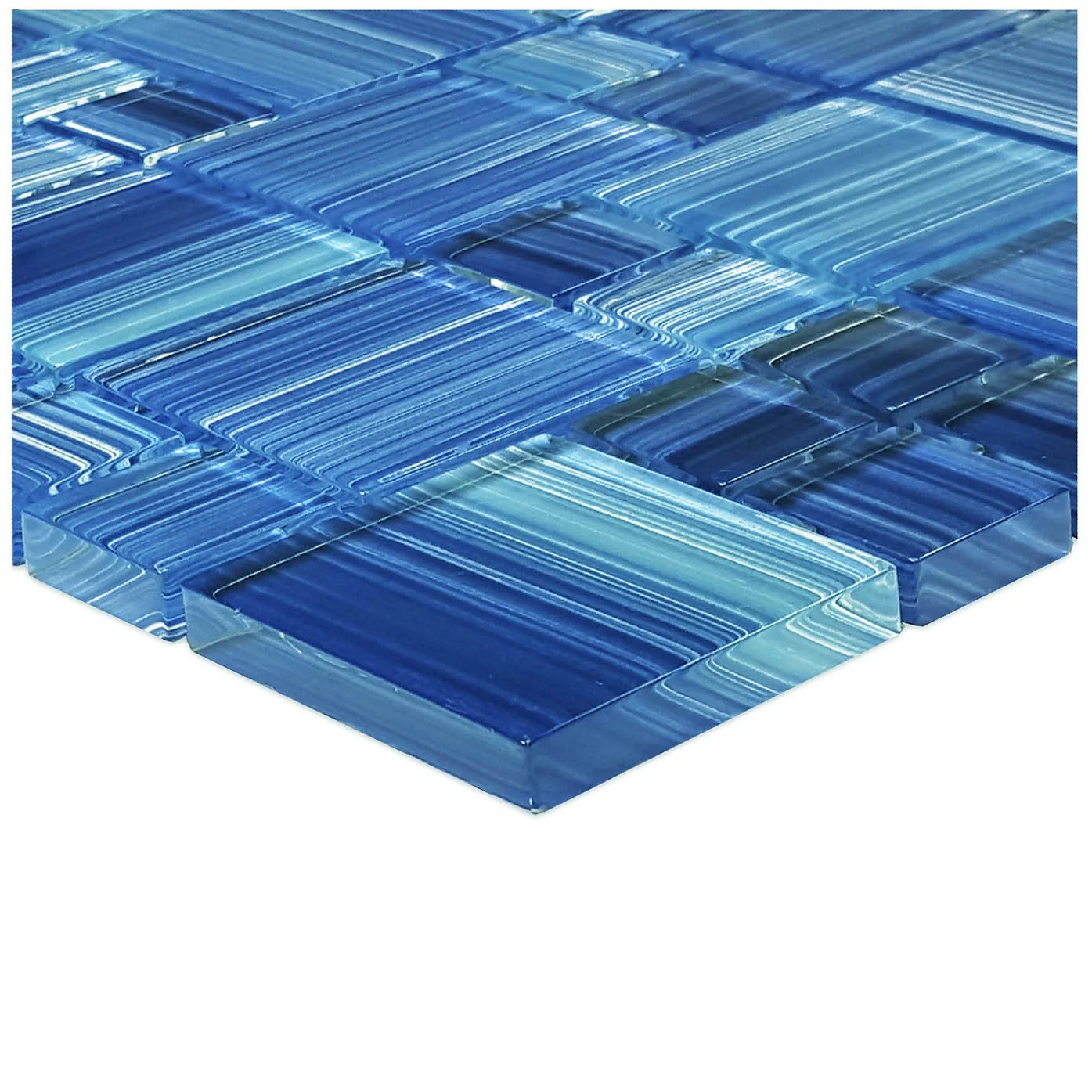 Caribbean Blue, Mixed - Glass Tile - Image 2
