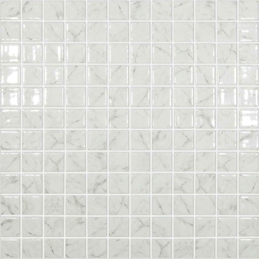 Carrara Grey BR 5300, 1" x 1" - Glass Tile