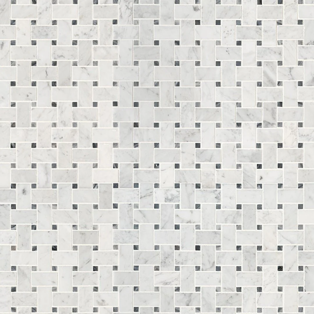 Carrara White Basketweave Pattern - Stone Tile - Image 3