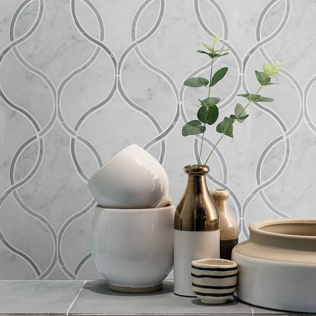 Carrara White Ellipsis - Stone Tile - Image 2