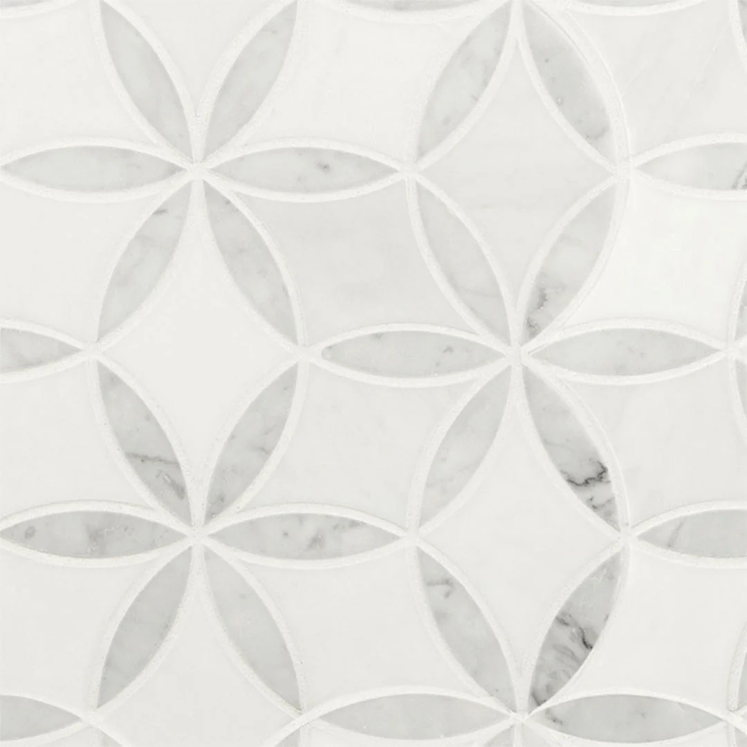 Carrara White La Fleur - Stone Tile