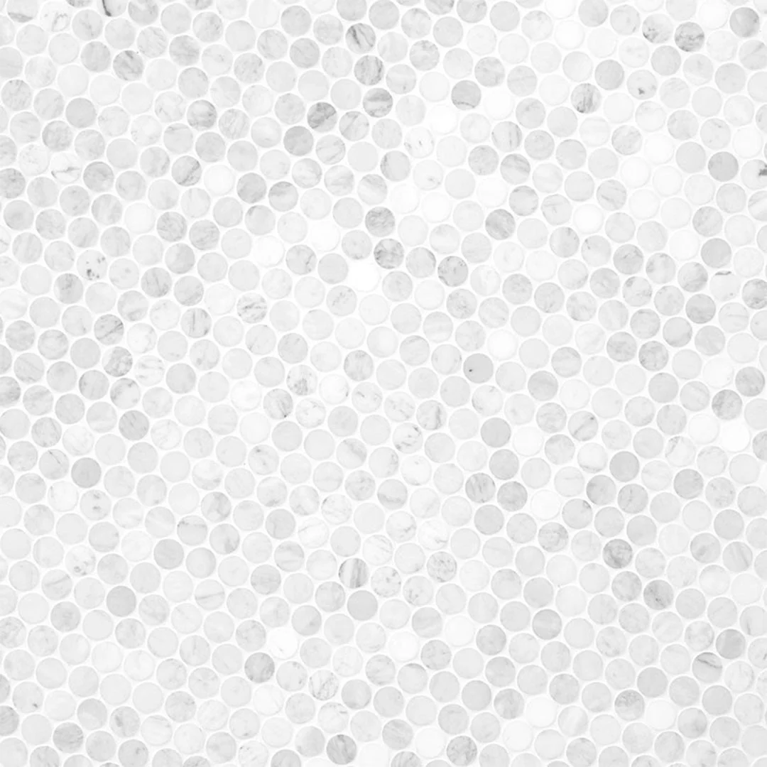 Carrara White Penny Round Mosaic - Stone Tile - Image 5