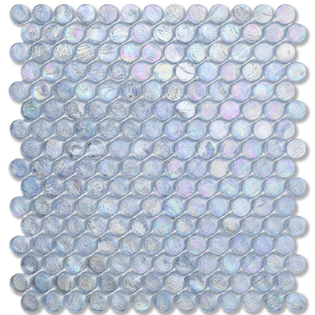 Cashmere Barrels, 6/8" - Glass Penny Round Mosaic