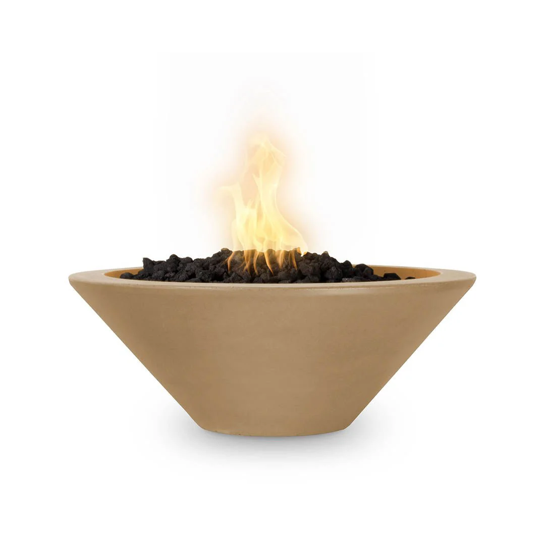 Cazo 31" Round Fire Bowl - GFRC Concrete - Fire Feature - Image 6