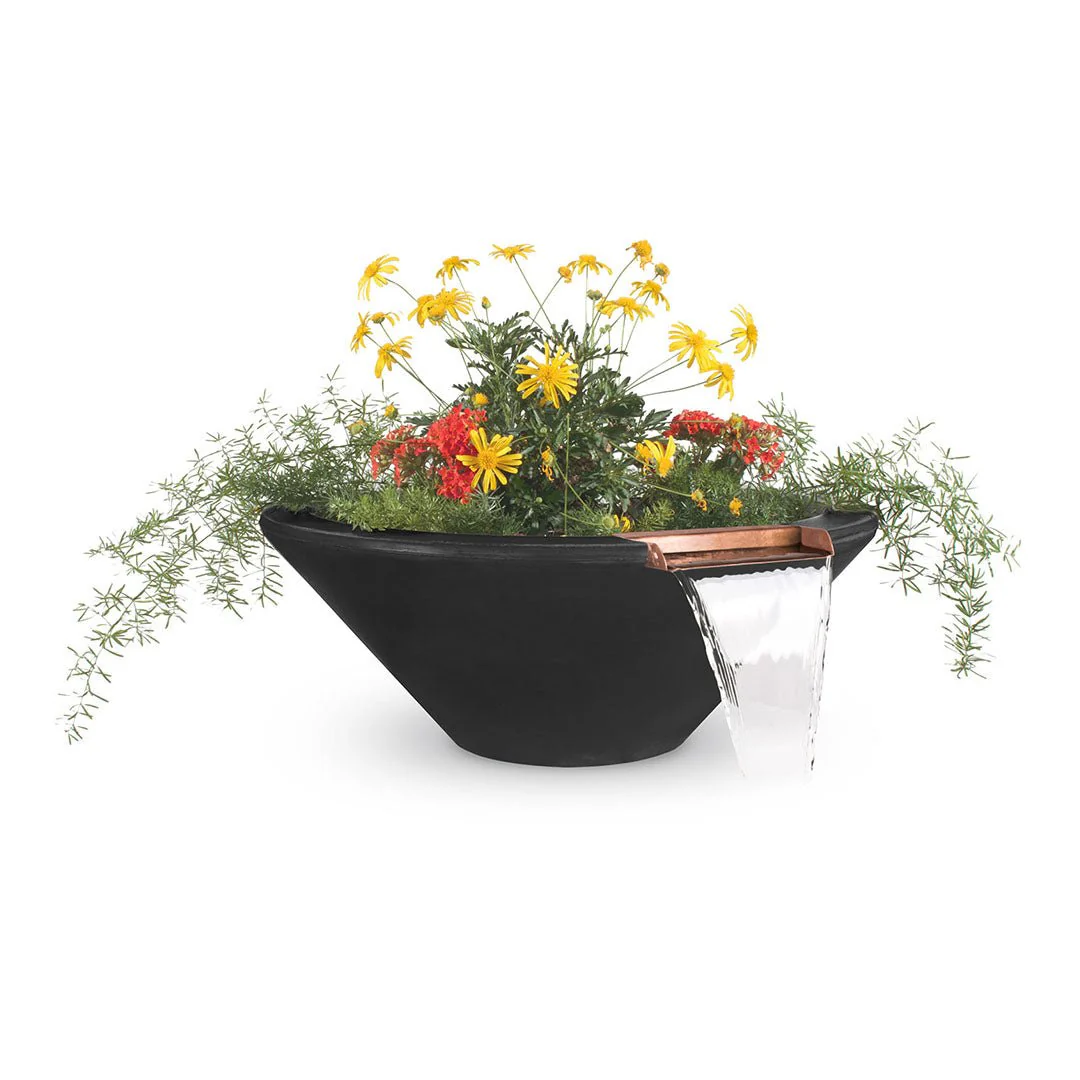 Cazo Round Planter & Water Bowl, GFRC Concrete - Water Feature - Image 3