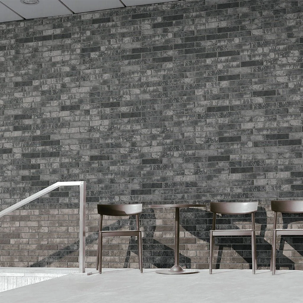Charcoal Brickstone, 2" x 10" - Porcelain Tile - Image 5