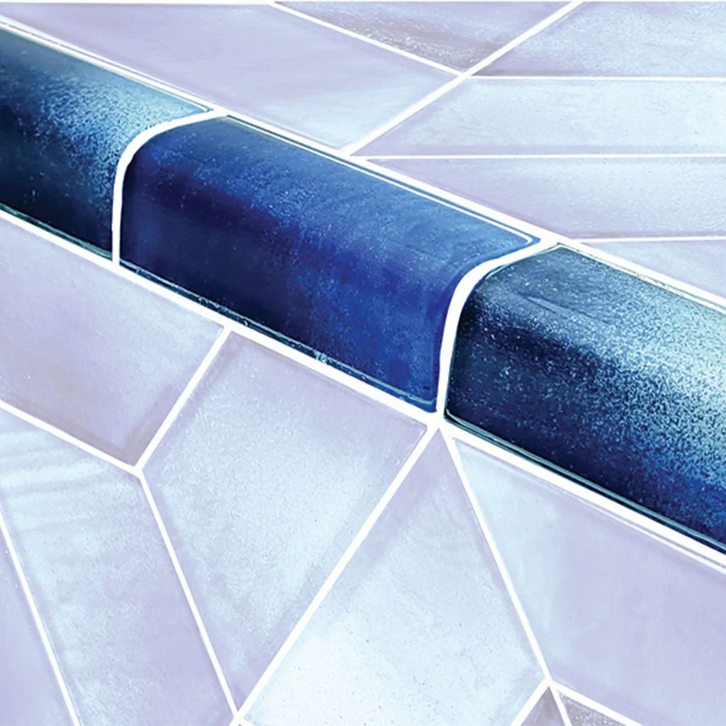 Cirrus Blue, Trim 2" x 4" - Glass Tile