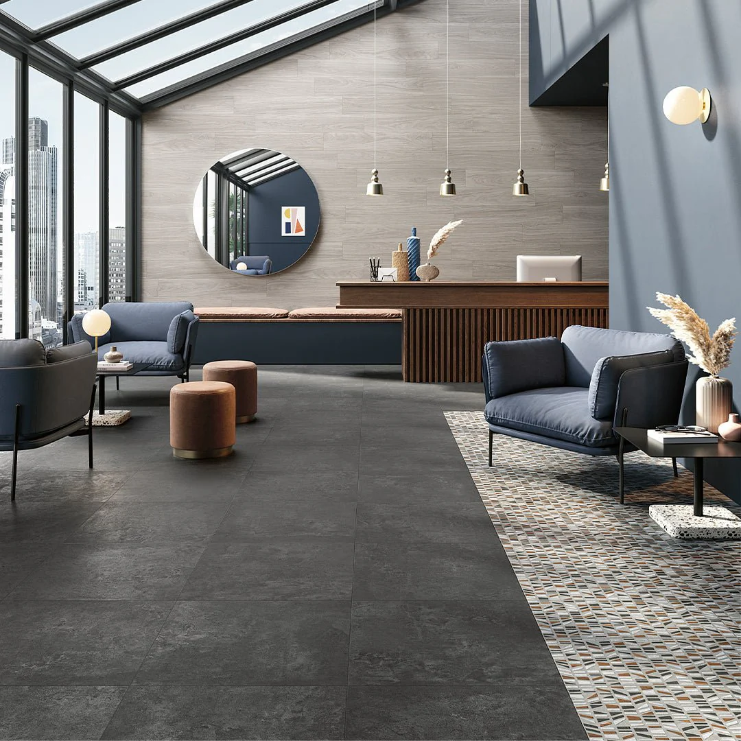 Classic Graphite, 24" x 24" - Porcelain Tile - Image 2