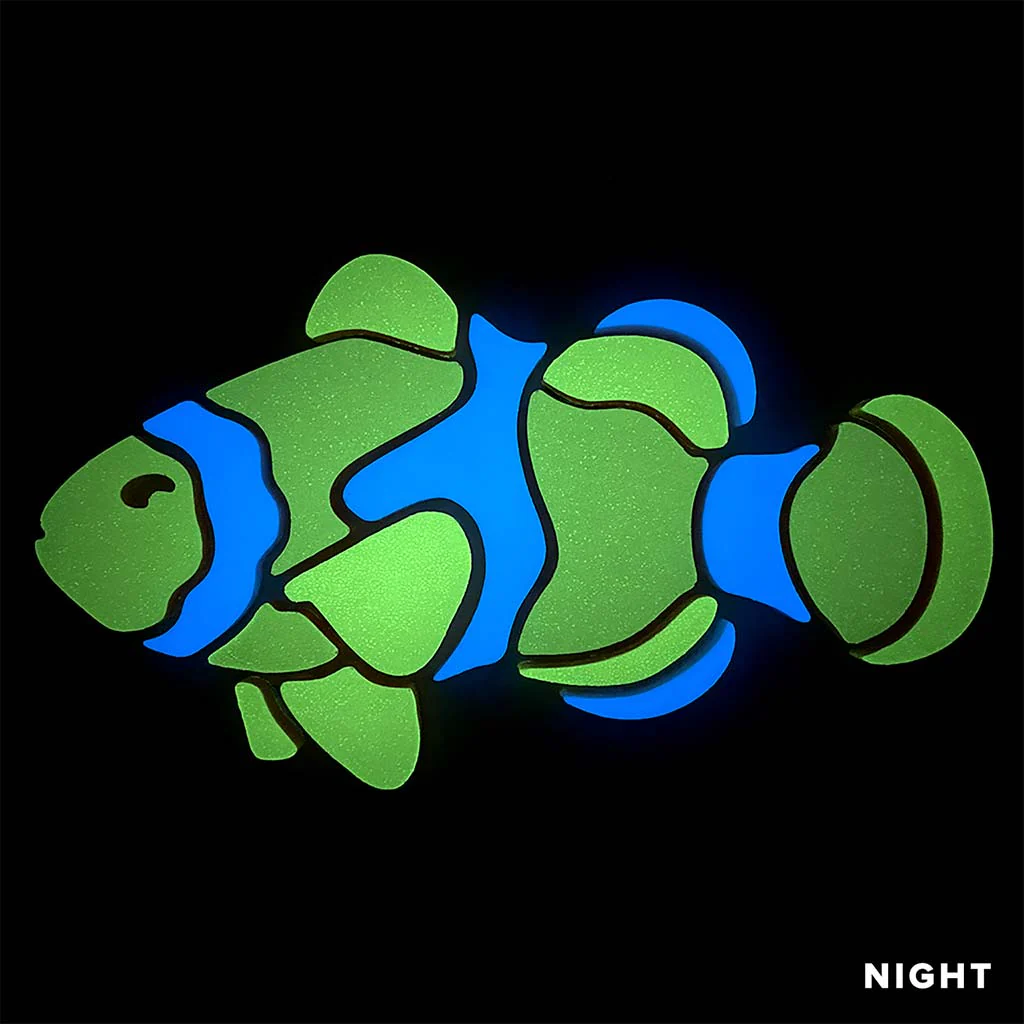 Clownfish, Left - Glow in the Dark Pool Mosaic - Image 2
