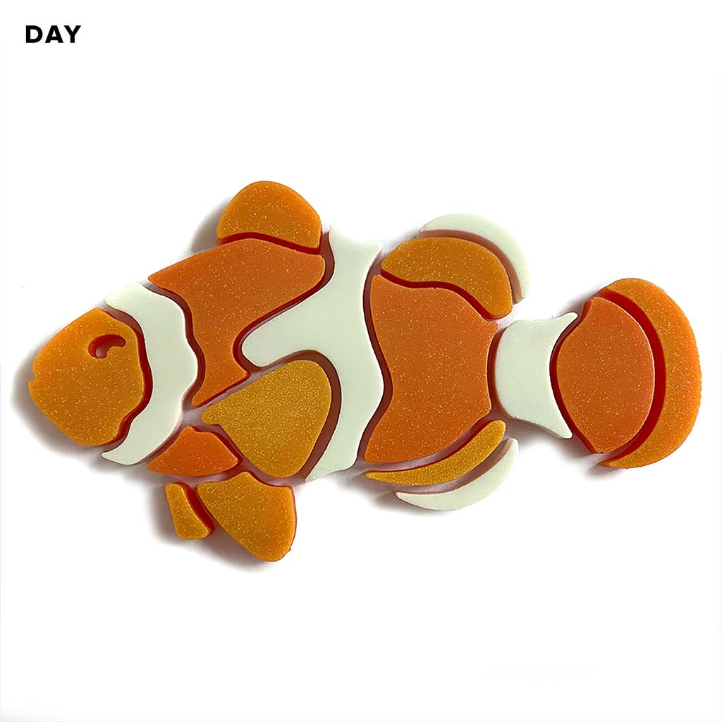 Clownfish, Left - Glow in the Dark Pool Mosaic - Image 3