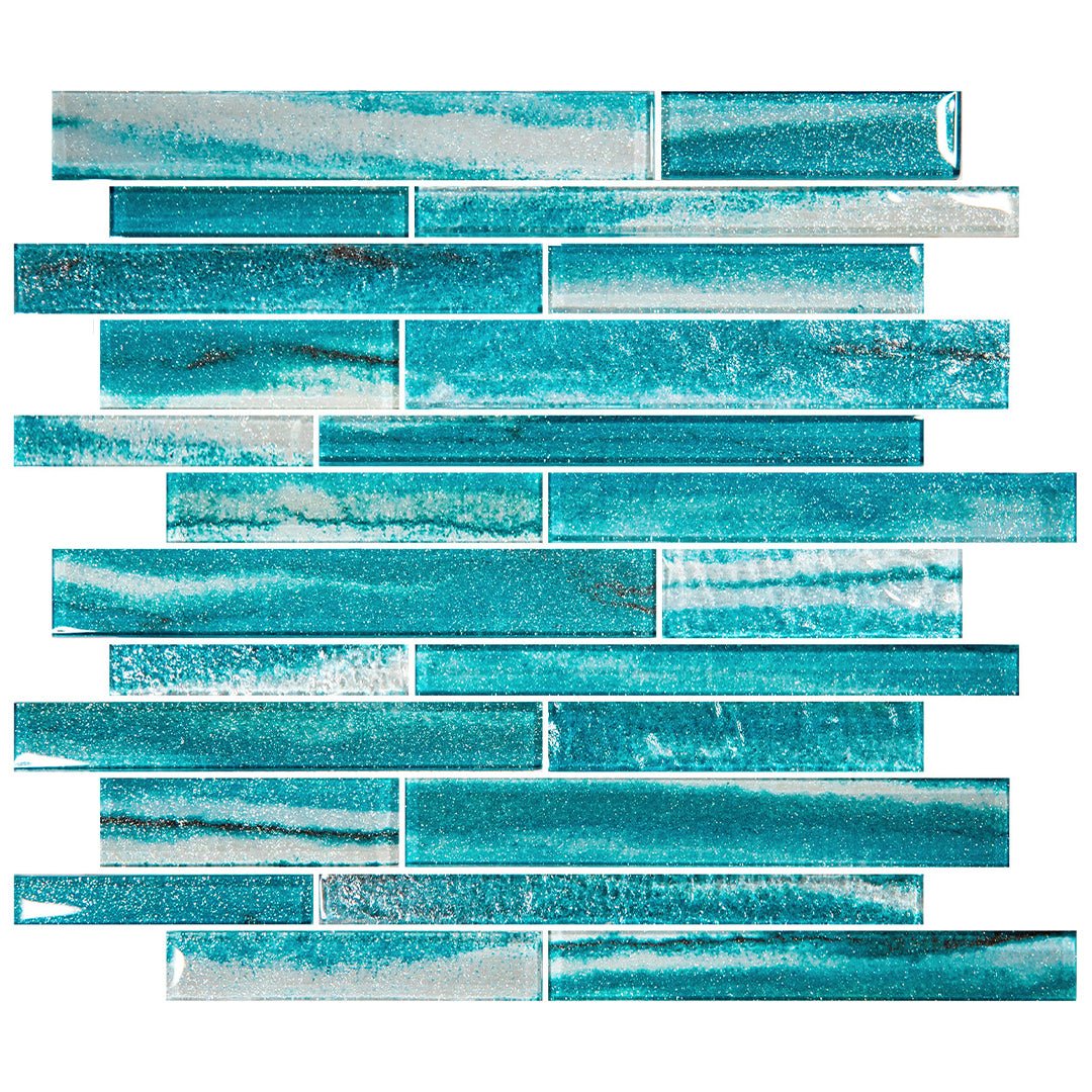 Coastal Sands Aquamarine, Mixed - Glass Tile