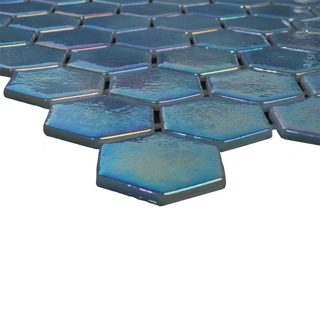 Coastline, Hexagon Mosaic - Glass Tile - Image 2