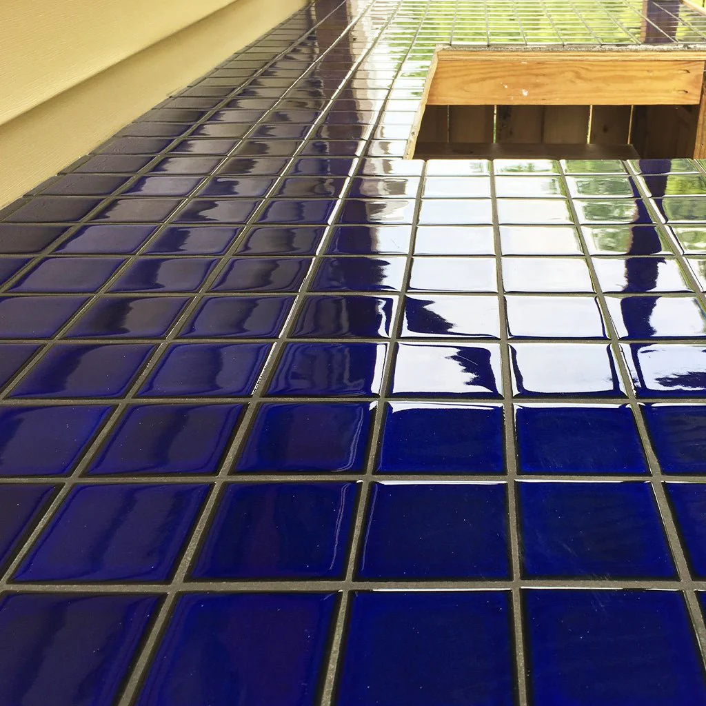 Cobalt Blue, 3" x 3" - Porcelain Pool Tile - Image 3