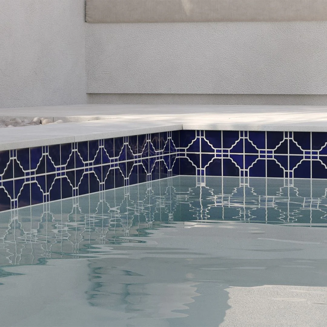 Cobalt Blue, 6" x 6" - Porcelain Pool Tile - Image 3