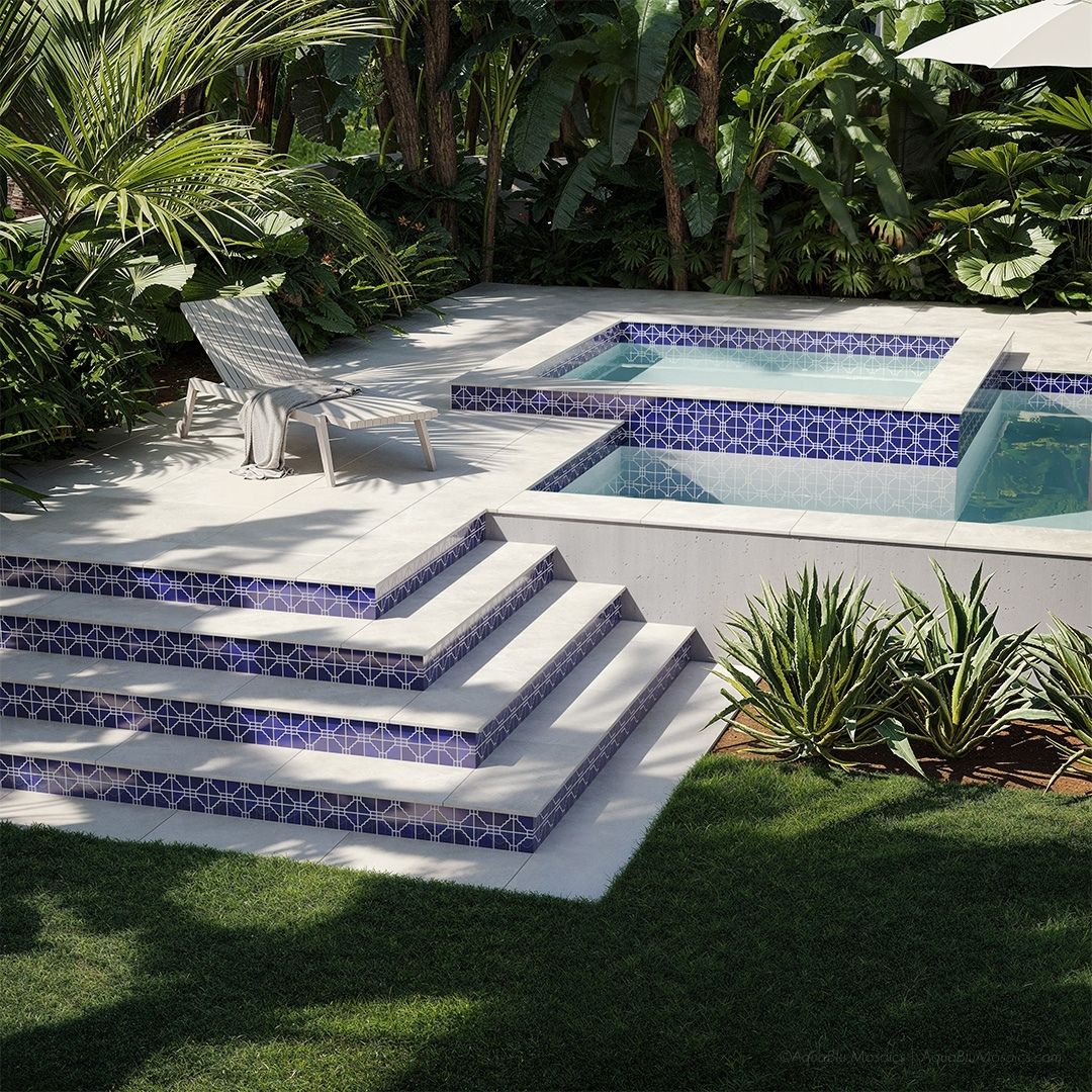 Cobalt Blue, 6" x 6" - Porcelain Pool Tile - Image 5