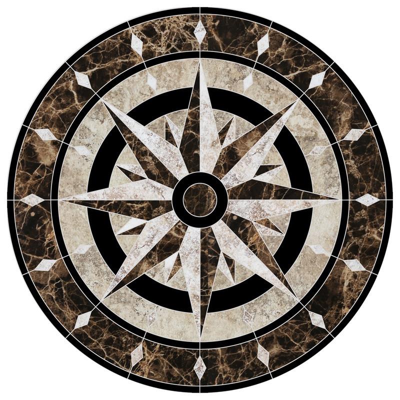 Compass Medallion - Pool Mosaic