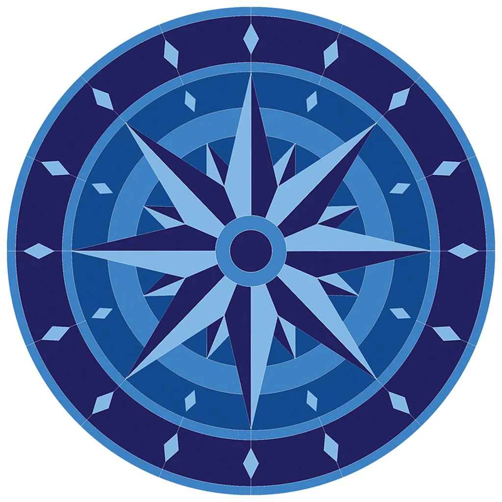 Compass Medallion - Pool Mosaic