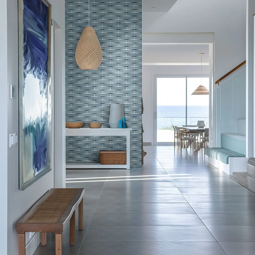 Convex Aqua, 2" x 10" - Ceramic Tile - Image 4