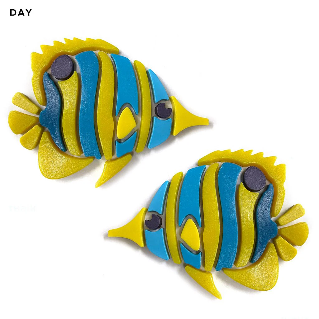 Copperband Butterflyfish, Left and Right - Glow in the Dark Pool Mosaics - Image 3