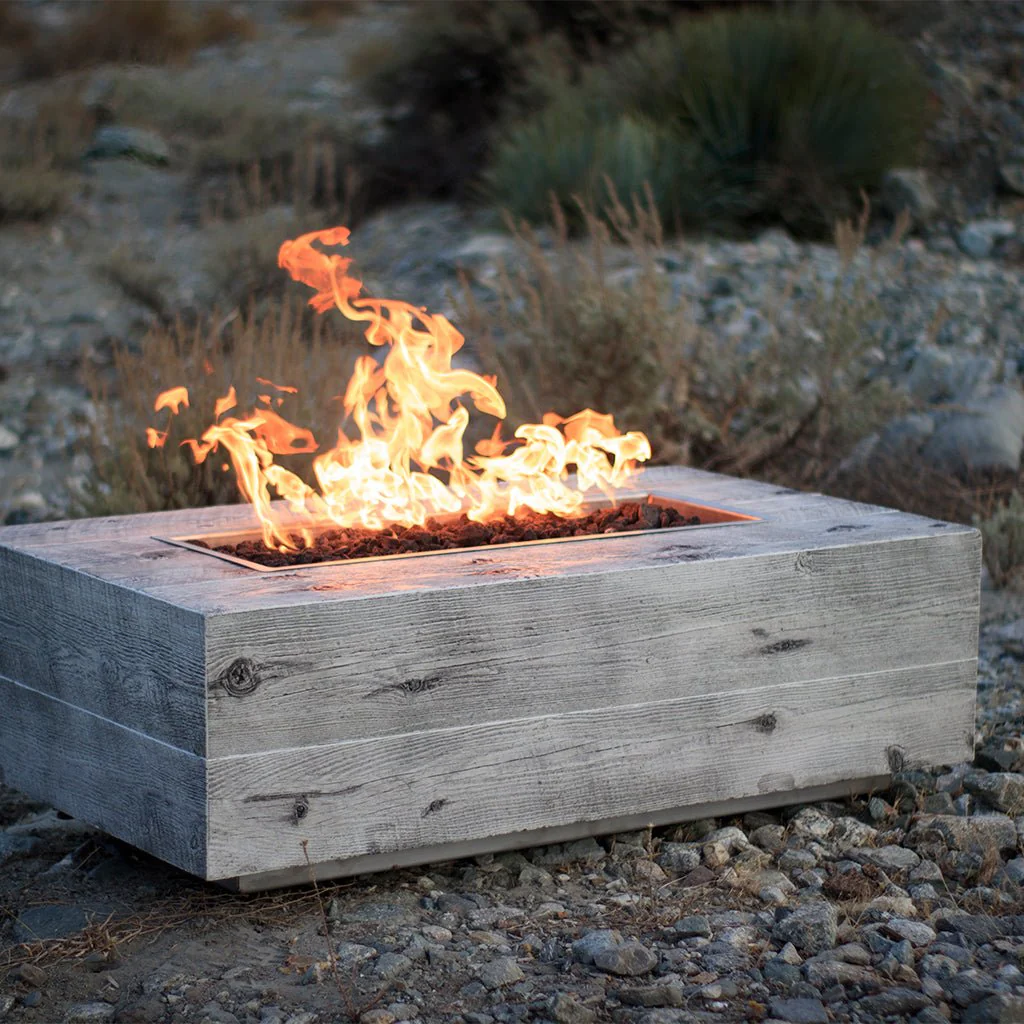 Coronado 72" Fire Table, Wood Grain GFRC Concrete - Fire Pit - Image 2