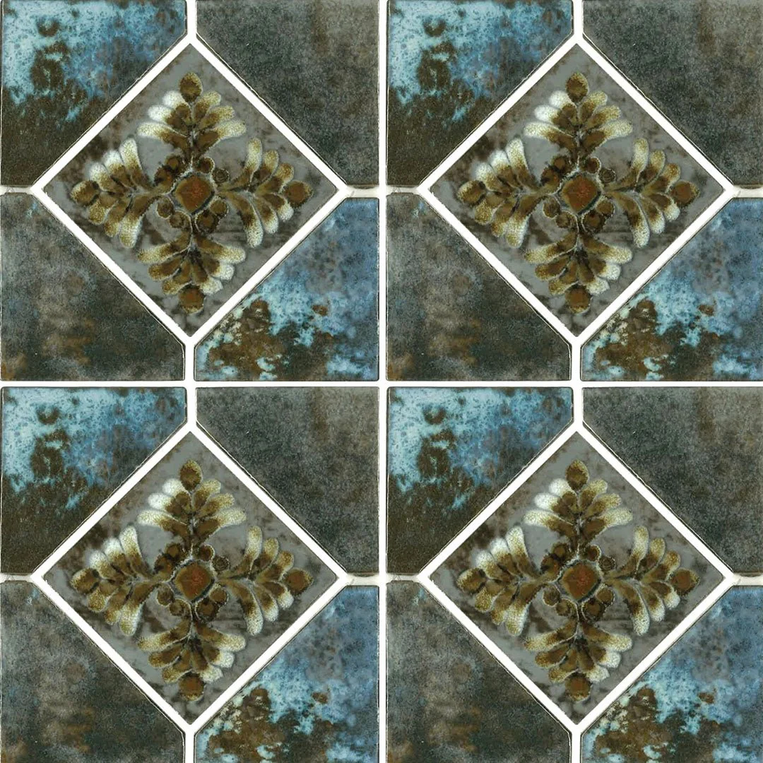 Cotto, 6" x 6" Deco - Porcelain Pool Tile