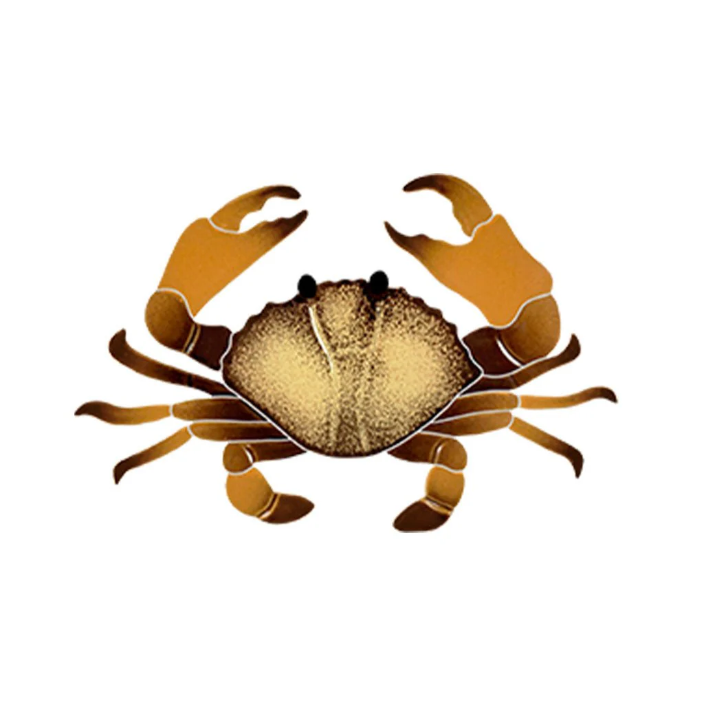 Crab, 8" Brown - Pool Mosaic