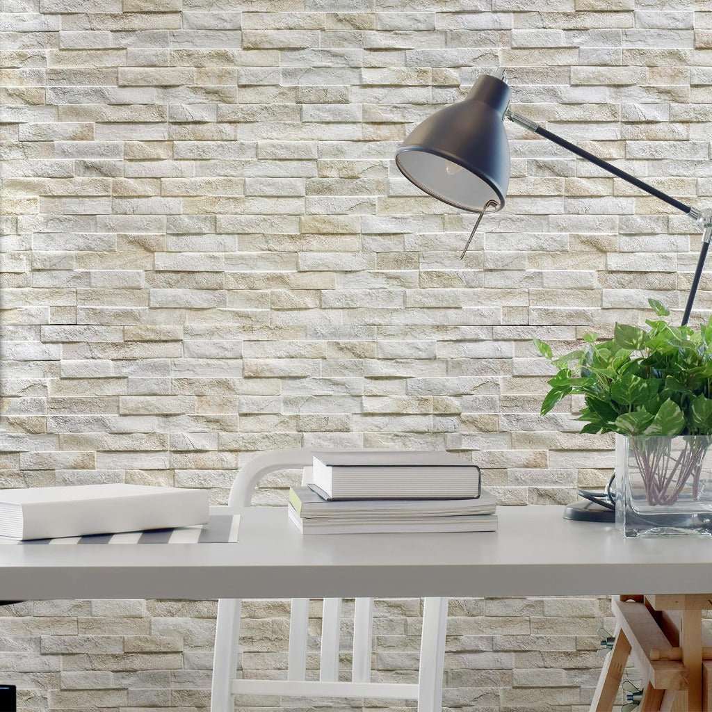 Cream, 3" x 15" - Porcelain Ledgerstone Tile - Image 3