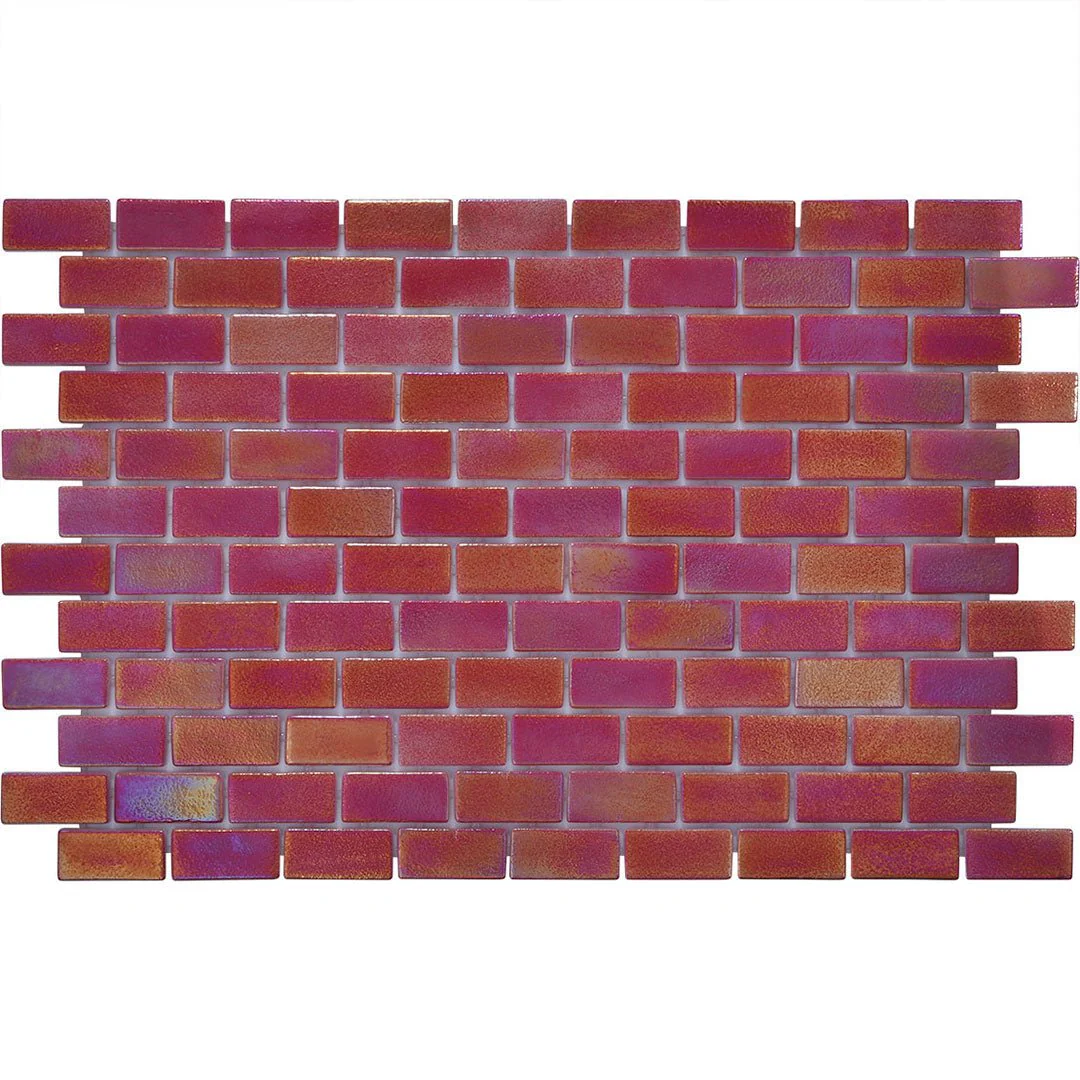 Crimson Reef, 1" x 2" - Glass Tile