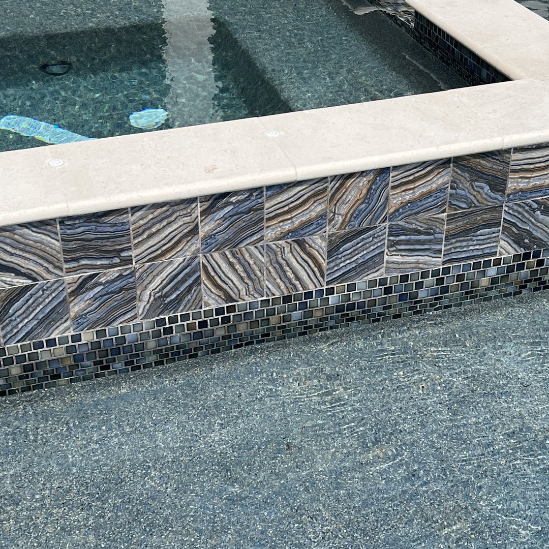 Cross Blue, 6" x 6" - Porcelain Pool Tile - Image 4