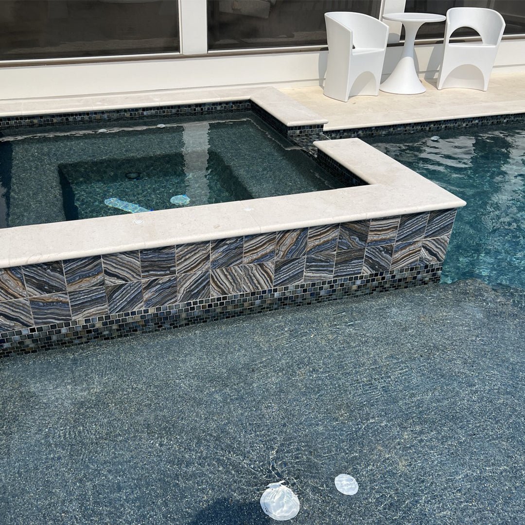 Cross Blue, 6" x 6" - Porcelain Pool Tile - Image 5
